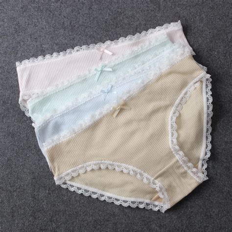 cotton panties lace trim|Cotton Underwear for Women .